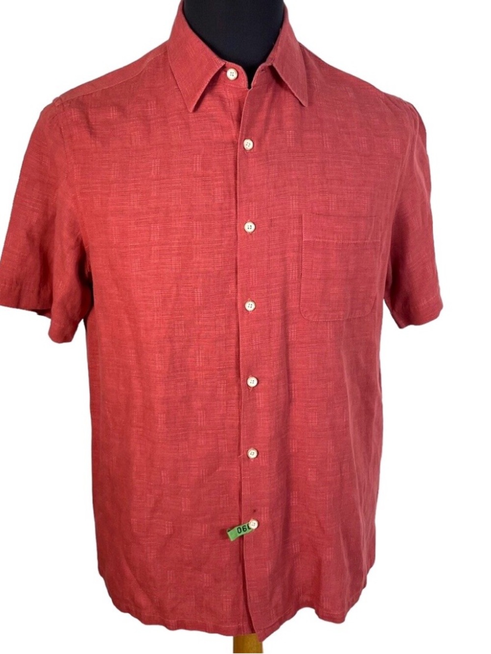 Tasso Elba Short-Sleeve Button-Down Shirt in Red